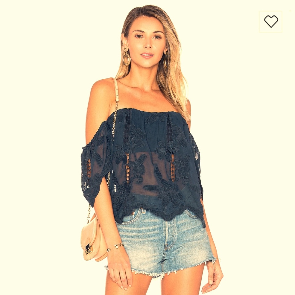 NWOT Lovers + Friends off-the-shoulder Top